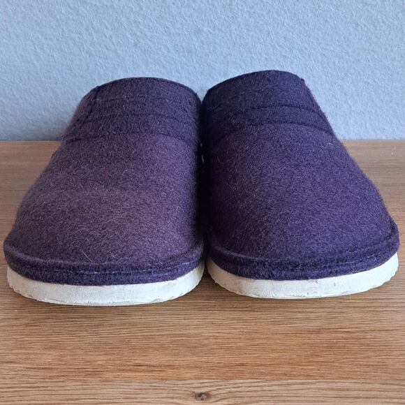 Haflinger Women’s 38 7  Wool Clogs Slippers Purple Slip-On Round Toe Shoes - Picture 2 of 13